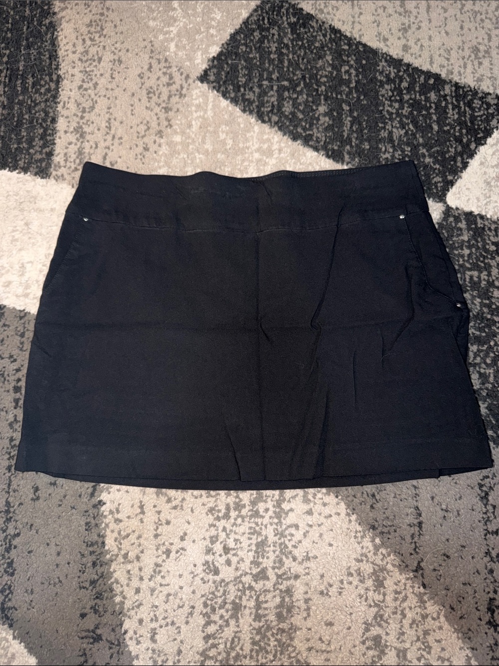 Coral Bay Black Mini Skort - Sleek Casual Style